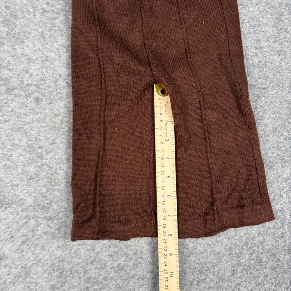 Vintage Knit Pants Baby 12 Months Brown Acrylic Ribbed Retro Leggings 80s 90s - Picture 9 of 11